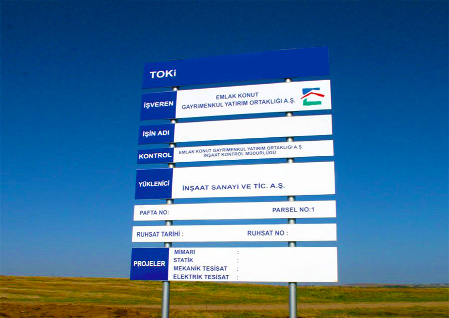 Bursa İnşaat Pano ve Tabelaları