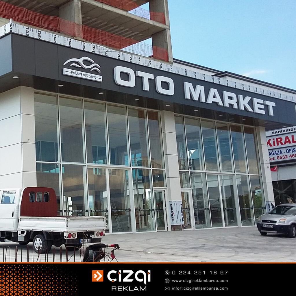 Kabartma Kutu Harf Tabela